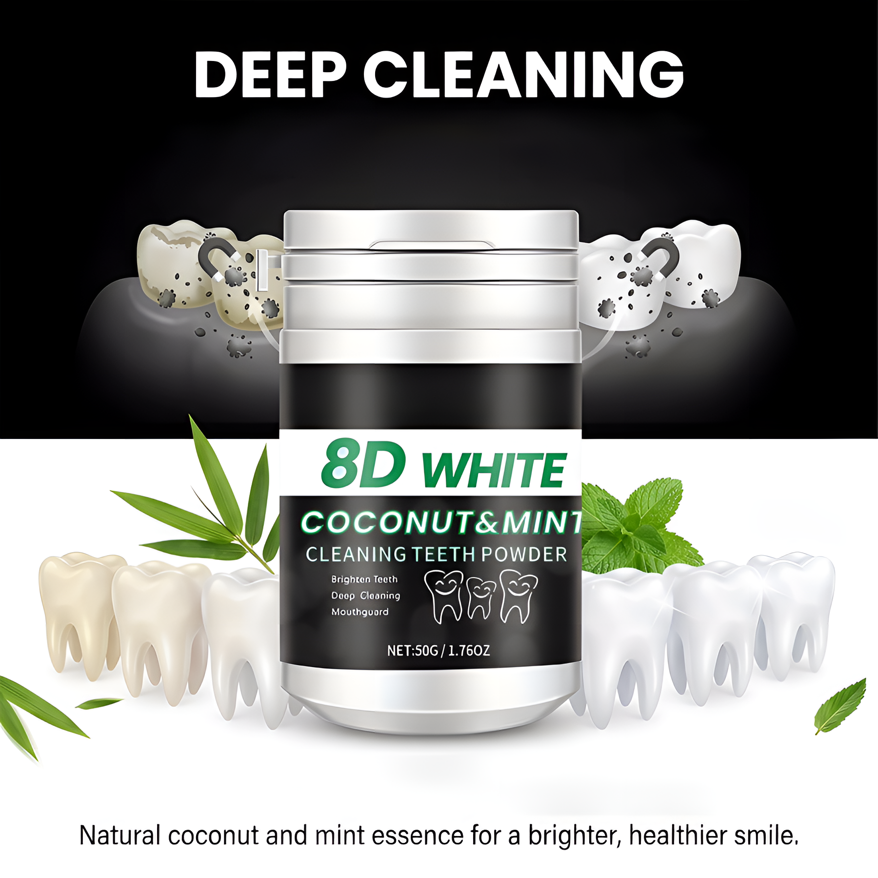 8D Charcoal Teeth Whitening Po - Teeth Whitening Charcoal avaliação e preço